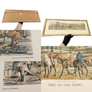 Antique Etched by Henry Thomas Alken End of the Hunt Art Aquatinted by T. Suther